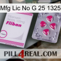 Mfg Lic No G 25 1325 32